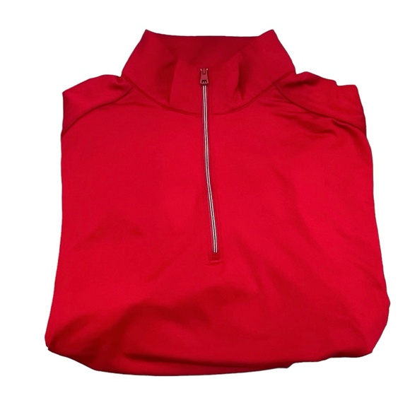 GREG NORMAN RED PLAY DRY PERFORMANCE QUARTER ZIP PULLOVER - Picture 2 of 12